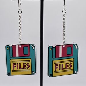 Retro Floppy Disk Earrings